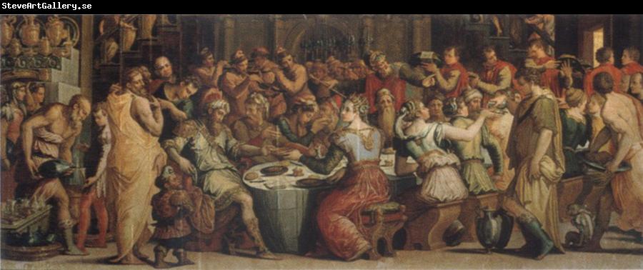 VASARI, Giorgio The festival meal in Ester